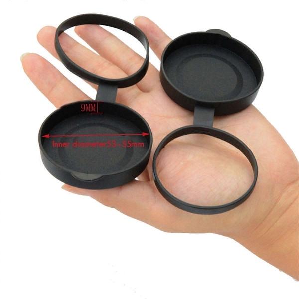 2 Stycken Kikare Skyddande Gummi Objektiv Linsskydd 52-55MM