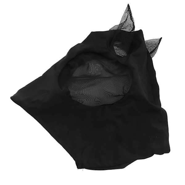 Flugmask i Mesh med Öronskydd för Ridning, Andningsbar och Elastisk, Svart