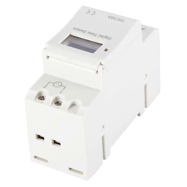 THC 30A Digital Timer Switch Programmerbar Elektronisk Tidsstyringskontakt (12V)