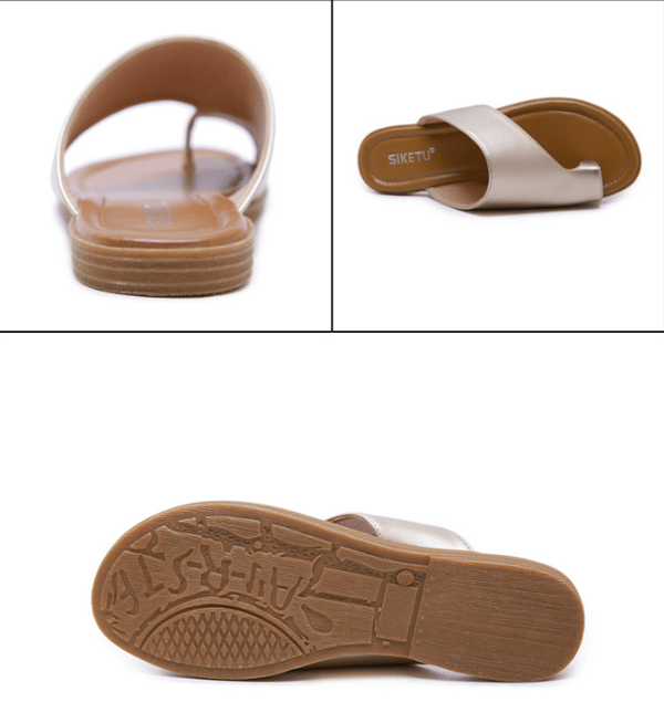 Mules för damer, strandskor Gold 36