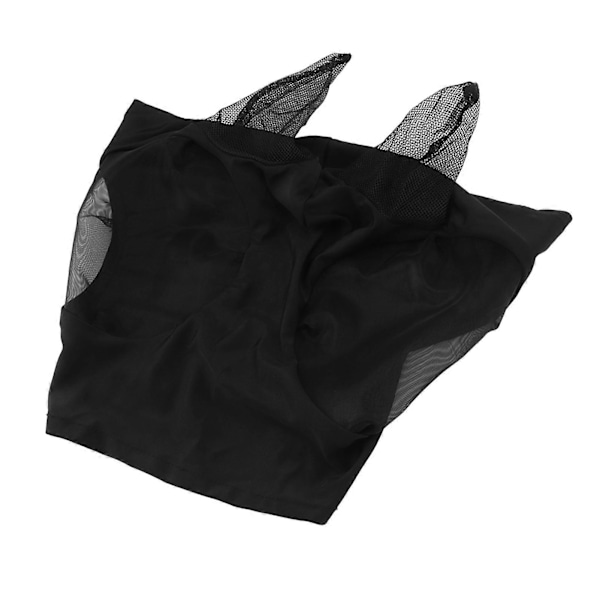 Flugmask i Mesh med Öronskydd för Ridning, Andningsbar och Elastisk, Svart