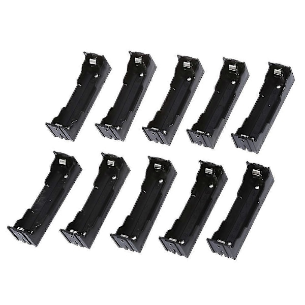 10x Svart Öppet Batterihållare Fodral Box för 3.7V 18650 Batteri