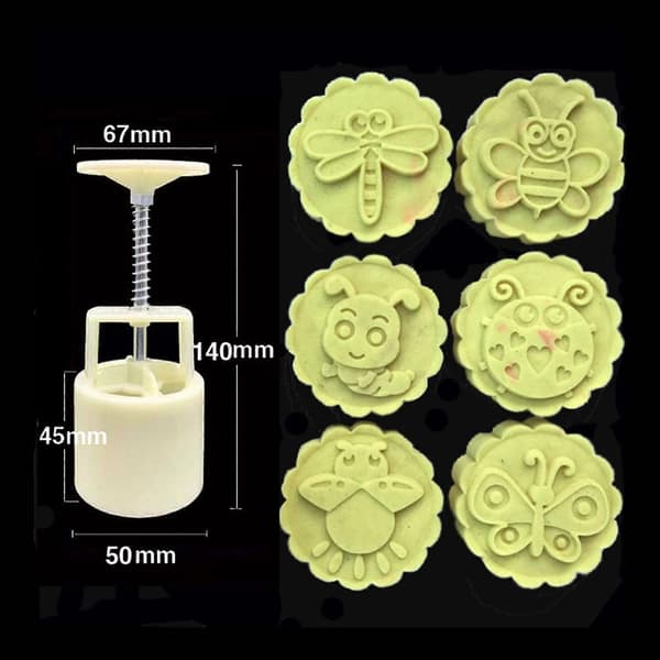 Mungbønnekageforme 3D Mooncake-forme Nem at bruge Plastmateriale Mooncake-forme Køkken DIY Bageudstyr 75g rabbit