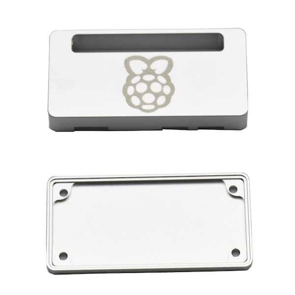 For Zero 2 W Pi 0 2W Kort Case Kjøleribber Beskyttelsesetui ZV 1 CNC Skall (Sølv)