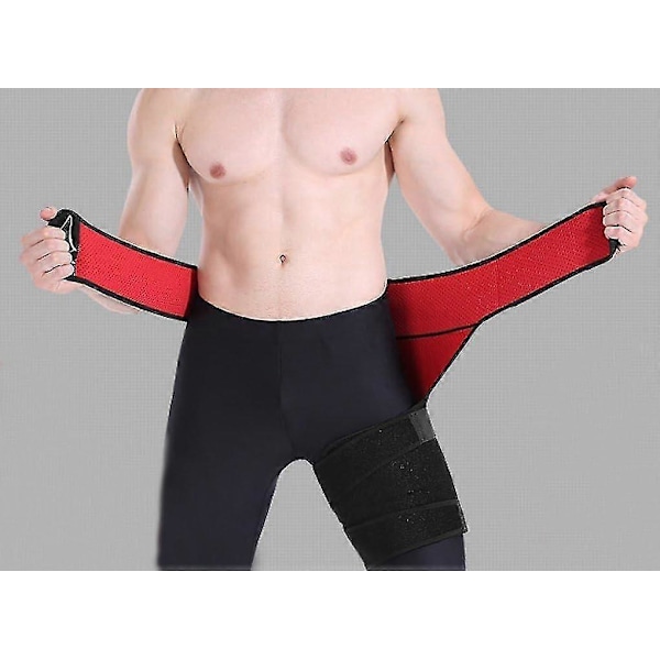 Justerbart ljumskstöd Förband Ventilerande Hamstringsträckningar Smärtlindrande Lindningsskydd Justerbar Kompressionslinda För Höft, Ljumsk, Hamstring,