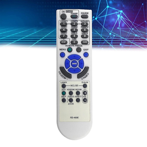 Rd-469e Ersättningsfjärrkontroll för projektor Ve303x Ve303 V302x V332w V302h Np-v332w Np-um361x Np-v302x Np-