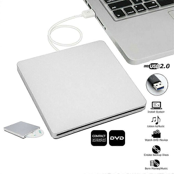 USB Ulkoinen DVD CD RW -asema Superdrive Apple Macbook Pro iMAC -laitteille