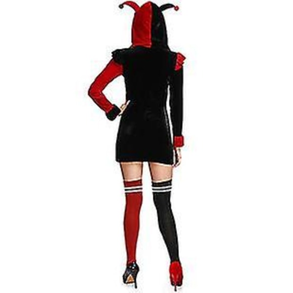 Halloween Circus Clown Character Costume Vuxenfilm Hero Villain Character Harley Quinn Kjol 175cm