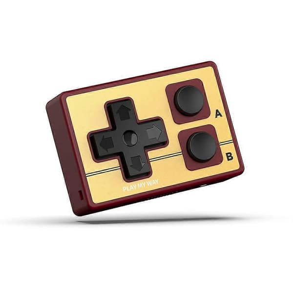 Minikontroller Retro Gaming Håndtak E-bok Fjernkontroll Sideskifte for PC/Android/Simuleringsspill Trådløs Gamepad B Red   gold