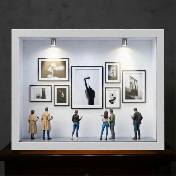 DIY-boks for gave og samling og dekorasjon og hjemmeaksent og kunst White