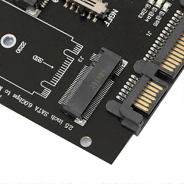 M.2 NGFF MSATA SSD - 2.5 tuuman SATA 6.0Gbps 2 in 1 -sovitinkortti, tukee PC-kannettavan kiintolevyä