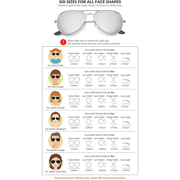 SQCLV Klassiske Polariserede Aviator Solbriller UV Spejlglas Metal Retro Shades