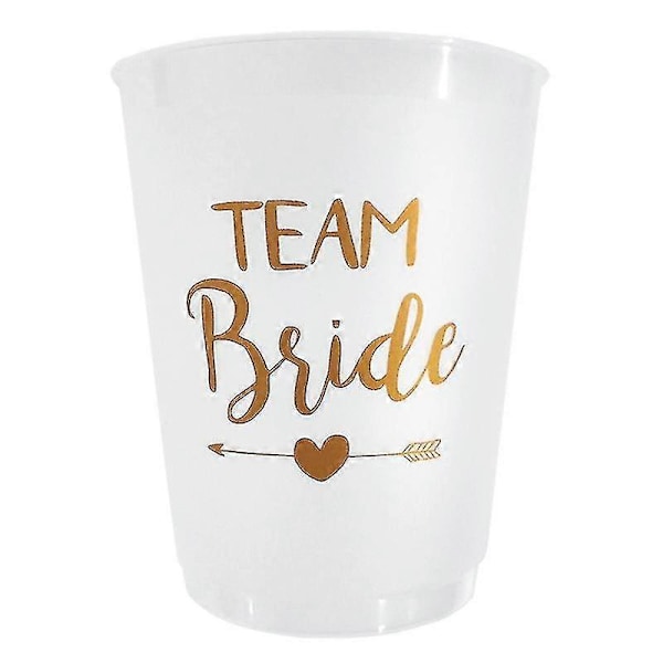 12 st Team Bride Plastmugg Möhippa Genomskinliga Muggar Set
