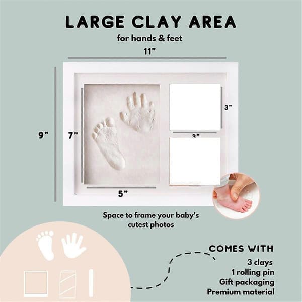 Baby Clay Handavtryck och Kit - Vit
