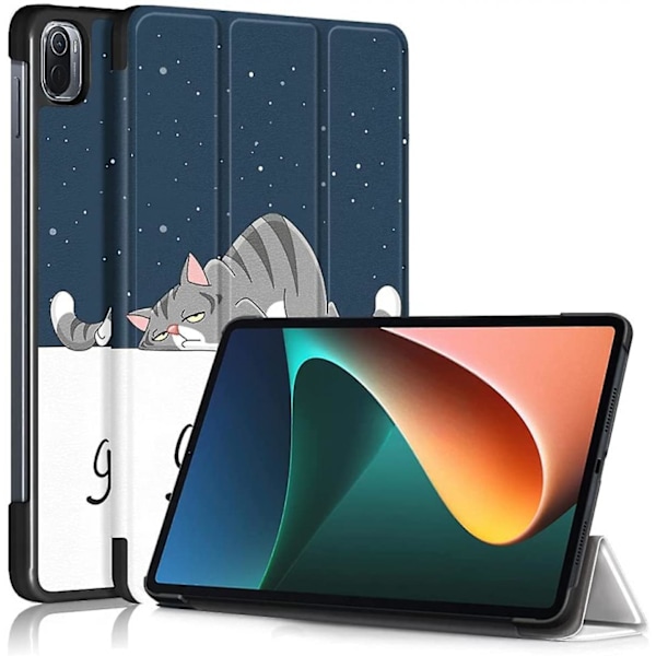 Xiaomi Mi Pad 5:lle yhteensopiva 11\" Tablet 2021 -versio Puhelinkotelo Jalustatoiminto Automaattinen herätys/lepotila Laiska kissa