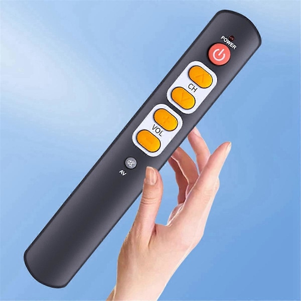 2 st Universal 6-knapps Smart Fjärrkontroll för TV, STB, DVD, DVB, VCR, B