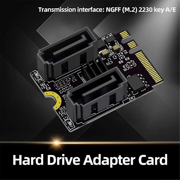 5 STK M2 til SATA3.0 Udvidelseskort PCI-E3.0 KEY A+ E WIFI M.2 til SATA Udvidelseskort Adapter Uden