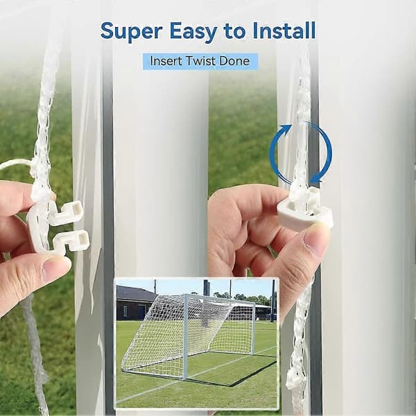 100 STK Fodboldnetclips til Mål - Plastik Fodboldmål Låsenetclips Fodboldnetclips til Målnet Systemer White