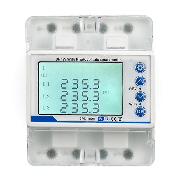 3-faset 380V 100A Tuya WiFi Smart Bi-Directionel kWh-måler
