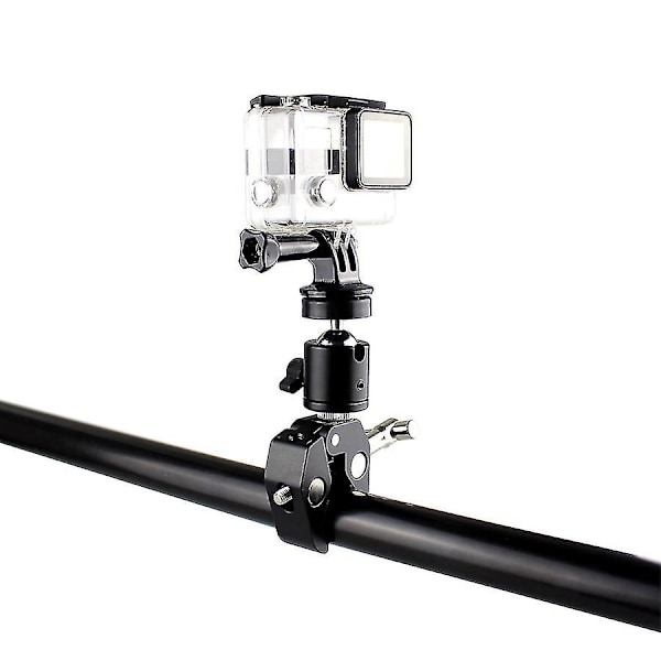 DSLR Kulhuvud Blixtskofäste Kamera Kulledsfäste Klämma 1/4 tum -20 Stativhuvud Blixtsko Adapter och Cool Superklämma