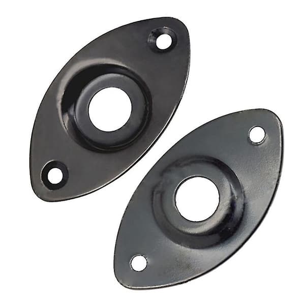 1/4'' Oval Dented Elektrisk Guitar Jack Udgangs Plade Stik Jackplade, 2-pak