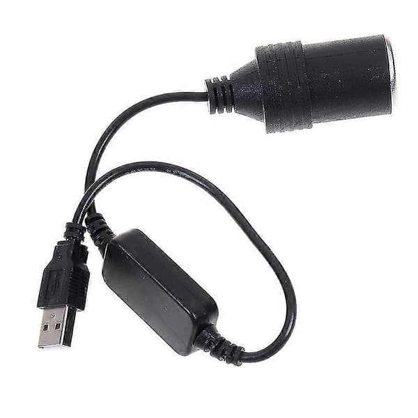 5V 2A USB-port til 12V 8W sigarettennerkontaktadapter for bil