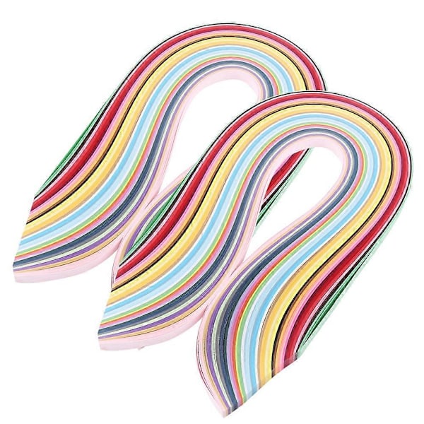 720 stk. 3 mm Bredde Quilling Papirstrimler, 36 Farger, 540 mm Lengde