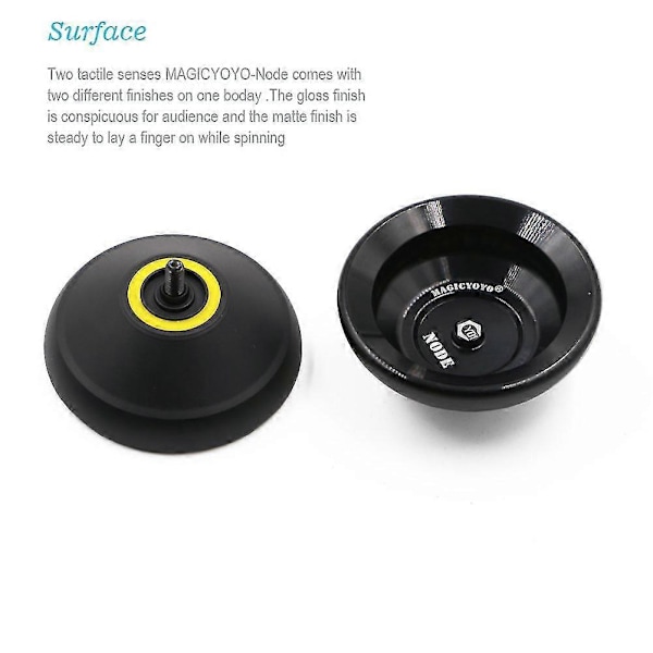 Y01 Yoyos Node Pro Ikke-reagerende Yo-yoer Legering, professionel Yoyo (sort)