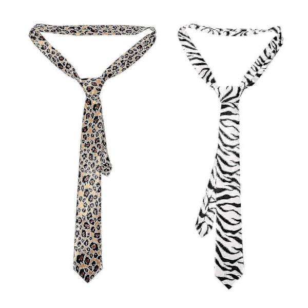 2-pack Herr Slipsar med Djurmönster Cool Cheetah Leopard Zebra Slips-Bra