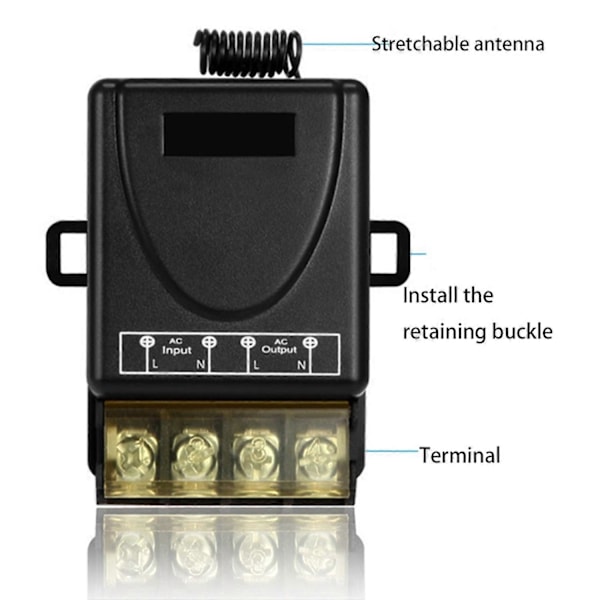 433 MHz 220V 30A Kauko-ohjainkytkin Vesipumppu Tehdasmoottori LED-kauko-ohjainlähetin