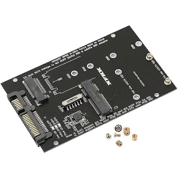 M.2 NGFF MSATA SSD - 2.5 tuuman SATA 6.0Gbps 2 in 1 -sovitinkortti, tukee PC-kannettavan kiintolevyä