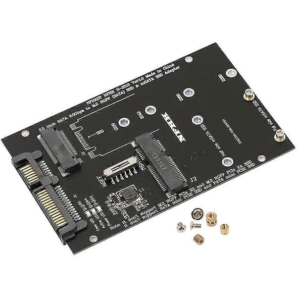 M.2 NGFF MSATA SSD til 2.5 Tommer SATA 6.0Gbps 2 i 1 Adapter Konverter Kort Understøtter PC Laptop Harddisk