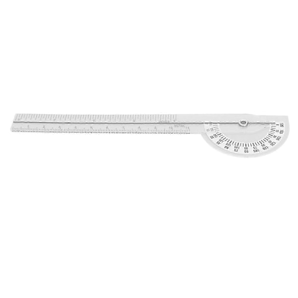 Transparent Goniometer Protractor 180 Ledrörelseomfång Fysioterapi Linjal