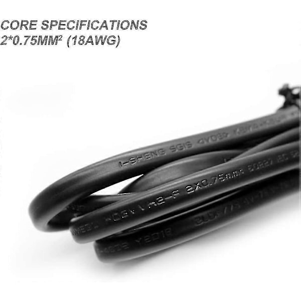 C7 Strömkabel 2 Stift Ps5 Ps4 Ps3, 1,5m Bipolär Nätkabel För Hp Canon