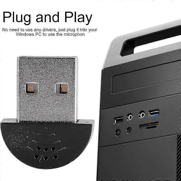 Mini USB Mikrofon Computer Mikrofon Bærbar Studio Adapter