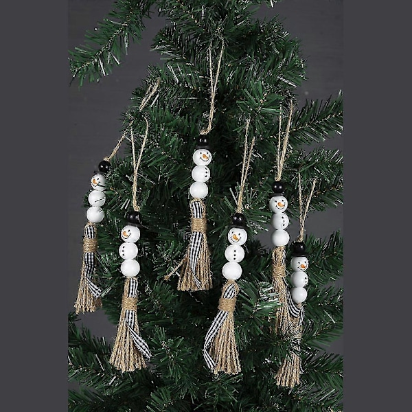 20 st Jul Träpärlor Snögubbe Träpärla För DIY Hantverk Girlangtillverkning