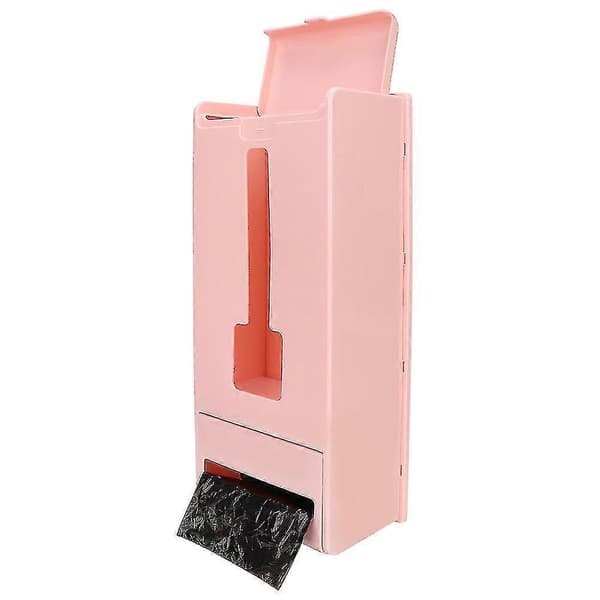 Rosa Väggmonterad Plastpåse Dispenser för Köksavfallspåsar