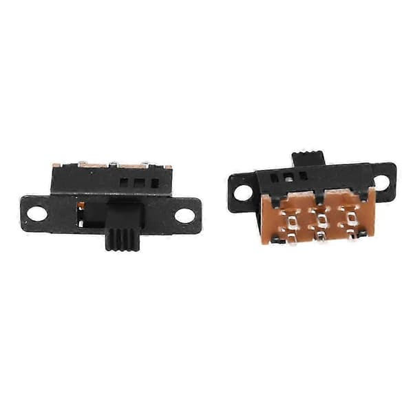 10 stk. Høj Knap 6 Ben 3 Positioner DPDT Panel Skydekontakt 0.5A 50V DC