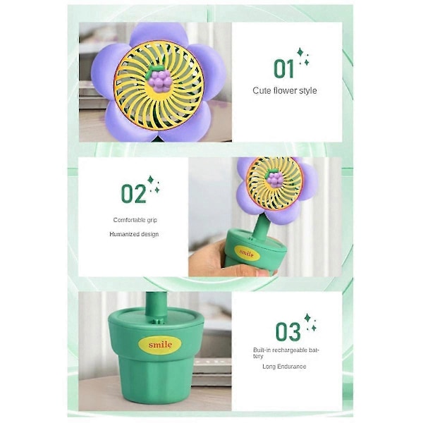 Handhållen Mini Fläkt Portabel USB Laddning Små Fläktar Portabel Mini Handhållen Fläkt Söt Stil för Gåvor