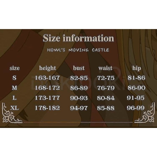 Snabb leverans Moive Howl's Moving Castle Howl Cosplay Costume Howl's Moving Castle Wig black L