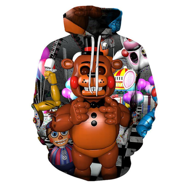 Barn Pojkar Flickor Fem nätter hos Freddy's Hoodie 3d printed huvtröja Casual Pullover Jumper Toppar color 3 100