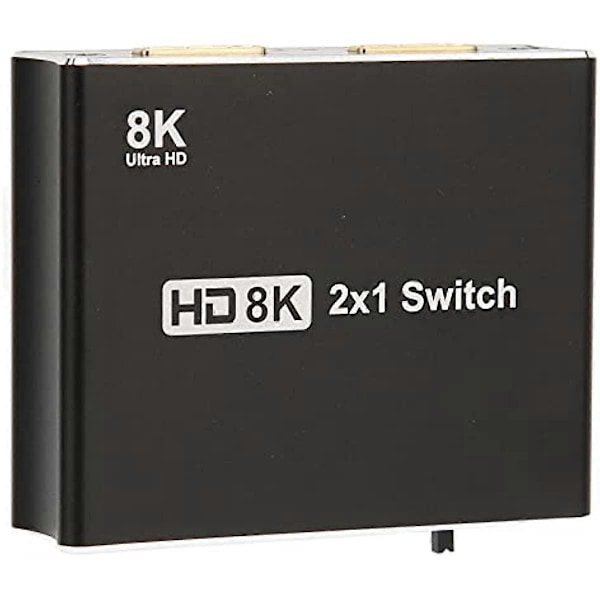 HD Multimedia Interface Switch 8K @ 60Hz Videodelare Plug and Play Liten för Laptop Spelkonsoler