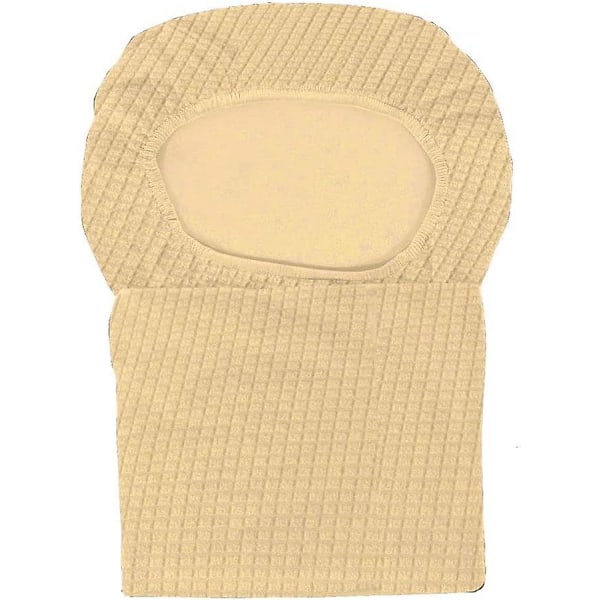 Stort strækbart jacquard spisebordsstolbetræk (Beige, 2 stk.)