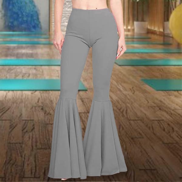 Høy midje elastisk linning kontroll mage hofteløft damebukser smale pustende kvinner ensfarget Pink S