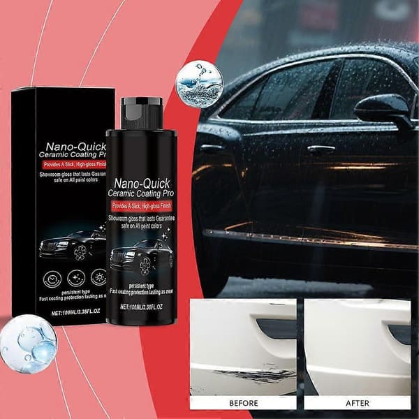 Nano Coating Agent 3.4oz/100ml Billack Anti-Scratch Snabbt Verkande Beläggningsspray
