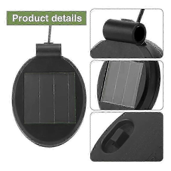 4 pakker Solar LED Lys Udskiftning Top Panel, Solar Panel Lanterne Låg Lyspære Tilbehør