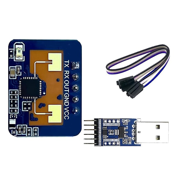 24G Kroppsnärvarosensor Modul LD2410C Millimetervågsradar Kontaktlös Smart Multifunktionell Bekvämlighetssensor, B