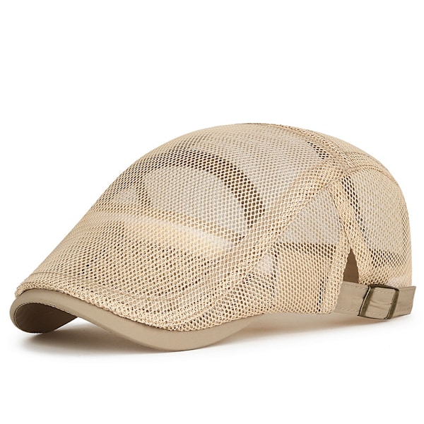 Ivy Hatt för Män Sommarhatt Andningsbar Mesh Enfärgad Basker Newsboy Gatsby Hatt White