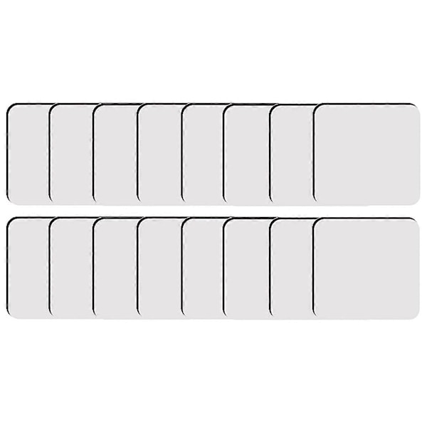 18 stk. Sublimering Firkant Brikker MDF Emner Hardboard Kork Brikker