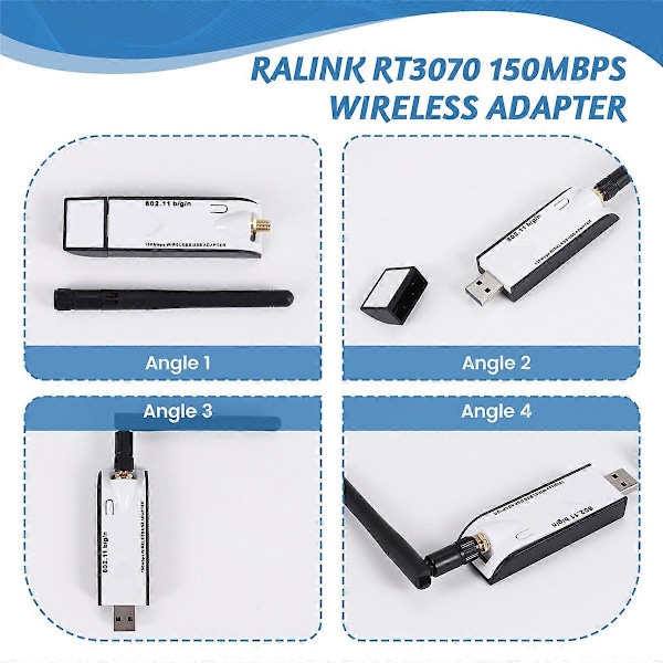 RT3070 150Mbps 802.11N Mini Trådløs Nano USB WiFi Adapter WiFi Dongle for Windows CE5.0/CE6.0/7/8/1